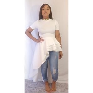 Asymmetrical High Low Top